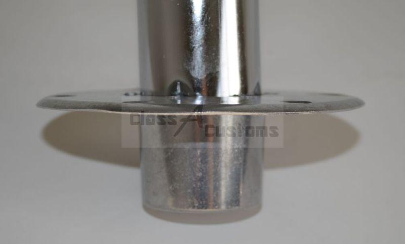 6" aluminum metal rv table leg recessed mount base only pedestal  rec-tl-base