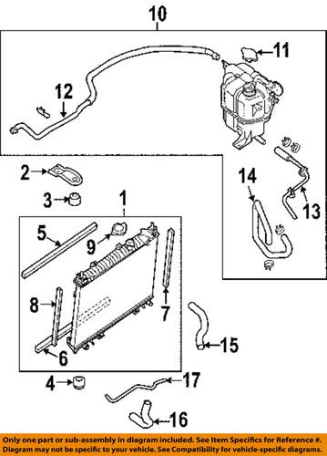 Nissan oem 21744ea000 coolant recovery/engine coolant recovery tank hose