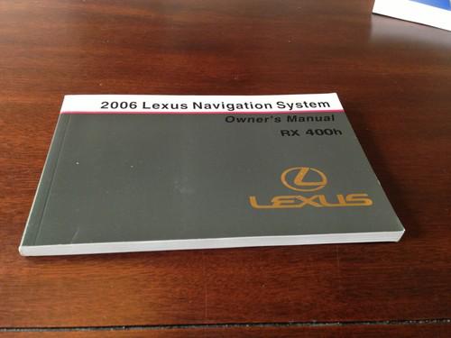 2006 06 lexus rx 400h owners manual only