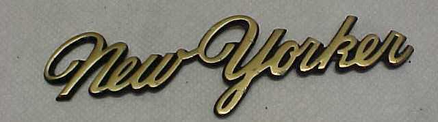 1988-1993 chrysler new yorker/fifth ave trunk gold emblem  oem 89 90 91 92