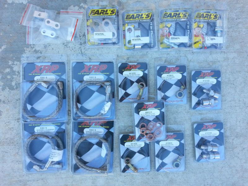 Lot of xrp and earl's brake lines and fittings - brand new