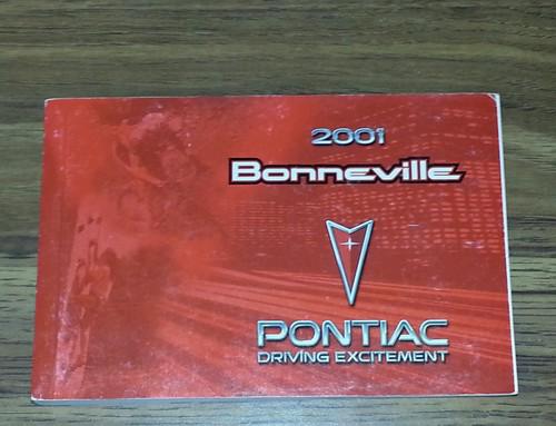 2001 pontiac bonneville owners manual / 01 owners manual