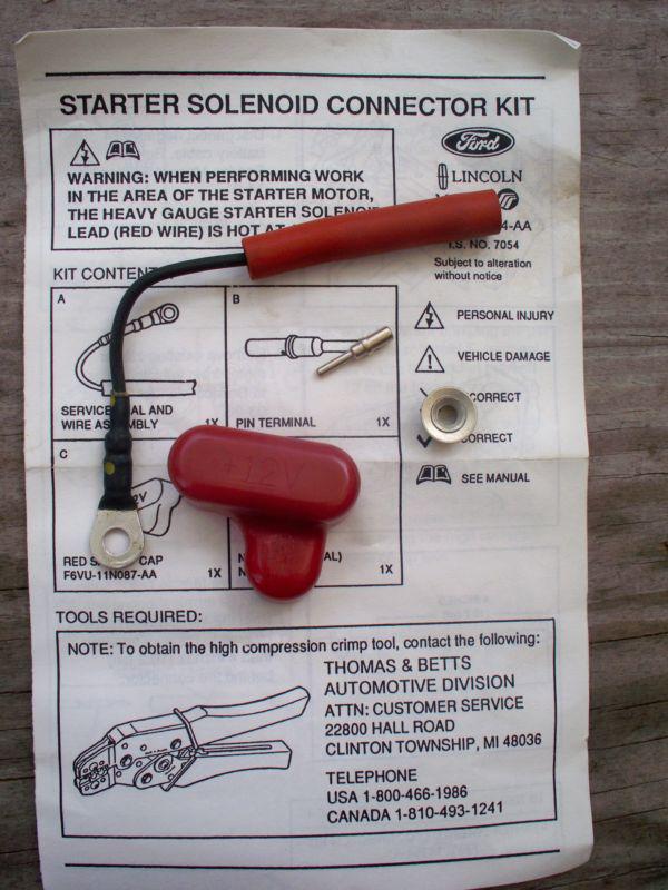 New ford starter solenoid terminal repair kit # f6vy-14a411-aa or #wt-5673-b