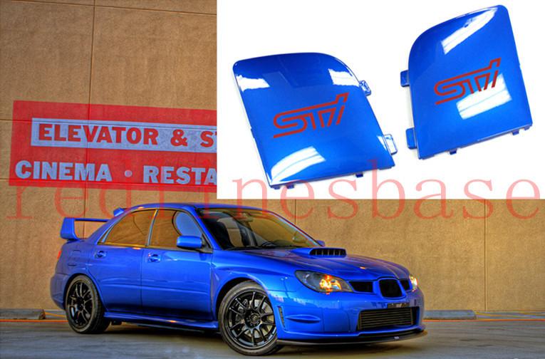 2006-2007 subaru wrx sti one set blue fog light covers