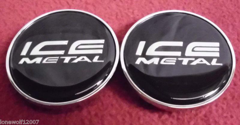 Ice metal wheels black custom wheel center cap caps set of 2 # sc-148