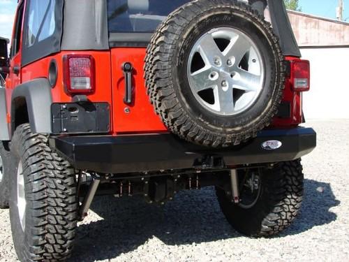 Jrb801pc- m.o.r.e black rock proof rear bumper jeep wrangler jk 2007-2014