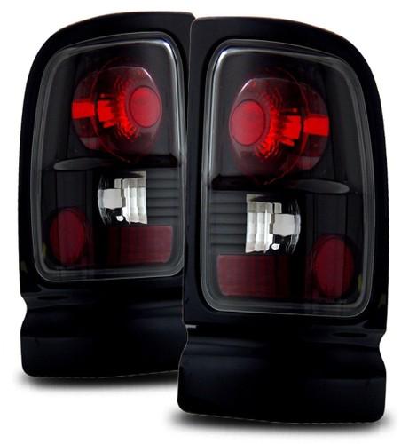 94-01 dodge ram 1500/94-02 ram 2500/3500 black altezza tail lights brake lamps