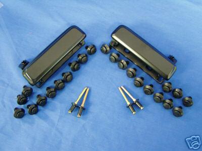 Fox mustang / capri exterior door handle kit. black, most complete kit!