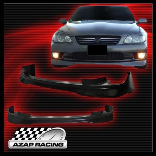 01-05 ams style poly-urethane front bumper lip spoiler black for lexus is300 4dr