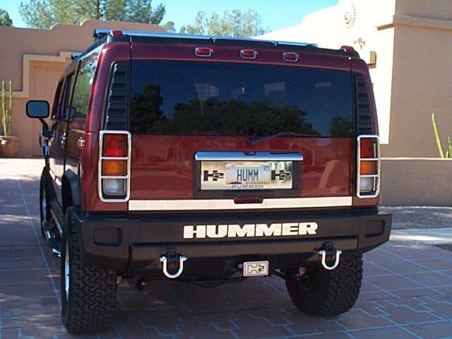 Hummer h2 cargo door/ tail gate trim highly polished laser cut  stainless steel