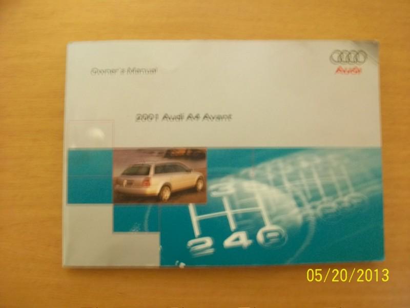 2001 audi  a4  avant   owners manual