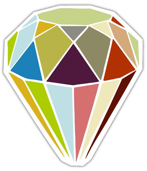 Find COLORFUL DIAMOND DECAL BUMPER STICKER BLING 1@5