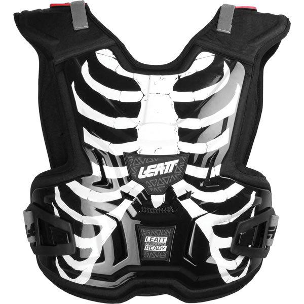 Black/white s/m leatt adventure body vest lite junior cage