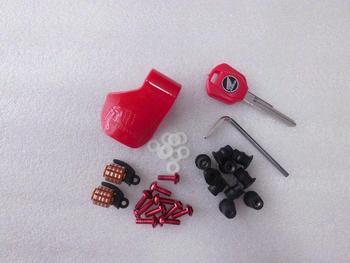 Windshield screw+cruise control+key+dust cap red for cbr tl xx f2 f3 f4 f4i f5