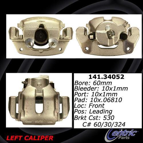 Centric 141.34052 front brake caliper-premium semi-loaded caliper