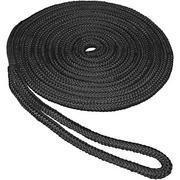 Unicord dock line double braid nylon - black - 1/2" x 20' 400331