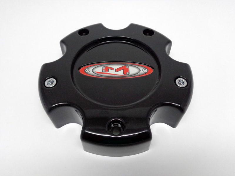 Moto metal wheel aftermarket center cap 845l145-1 black/red emblem #c13-c164