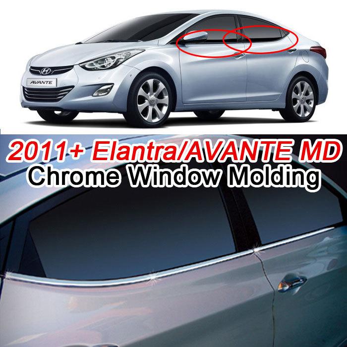 2011 2012 elantra/avante md chrome window molding car exterior trim k-241