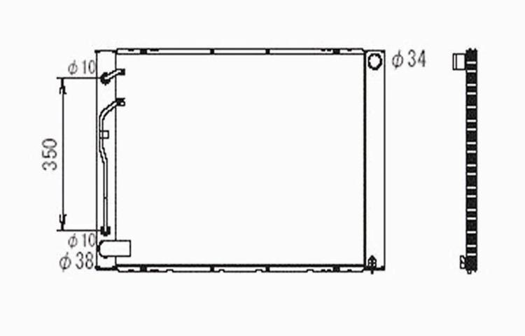 Replacement radiator 04-05 toyota sienna automatic transmission 3.3 v6 160410a39