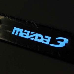 Stainless steel illuminate led door sill scuff plate fit mazda 3 2004-2008