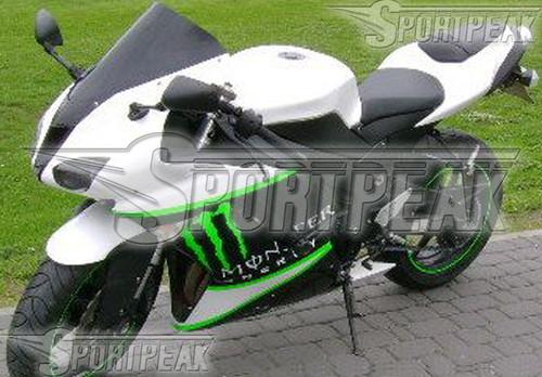 For kawasaki ninja zx-6r 07 08 2007 2008 636 fairing abs body kit white f76c38