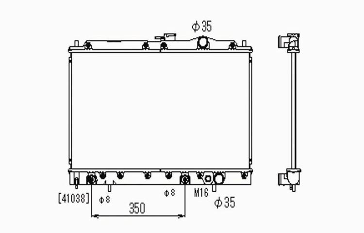 Replacement radiator 1996-1996 ford mustang automatic / manual 4.6l v8 f6zz8005c