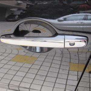 Chrome door handle cover auto trim set fit mitsubishi lancer 2008-2011