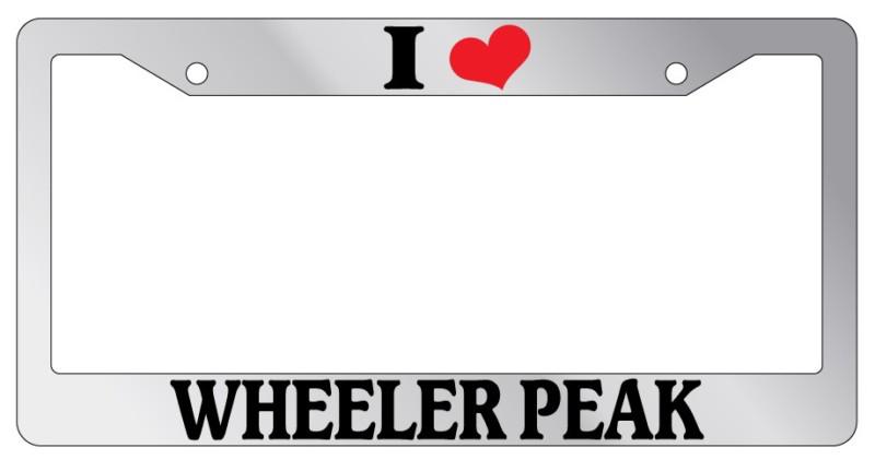 Chrome license plate frame i heart wheeler park auto accessory novelty