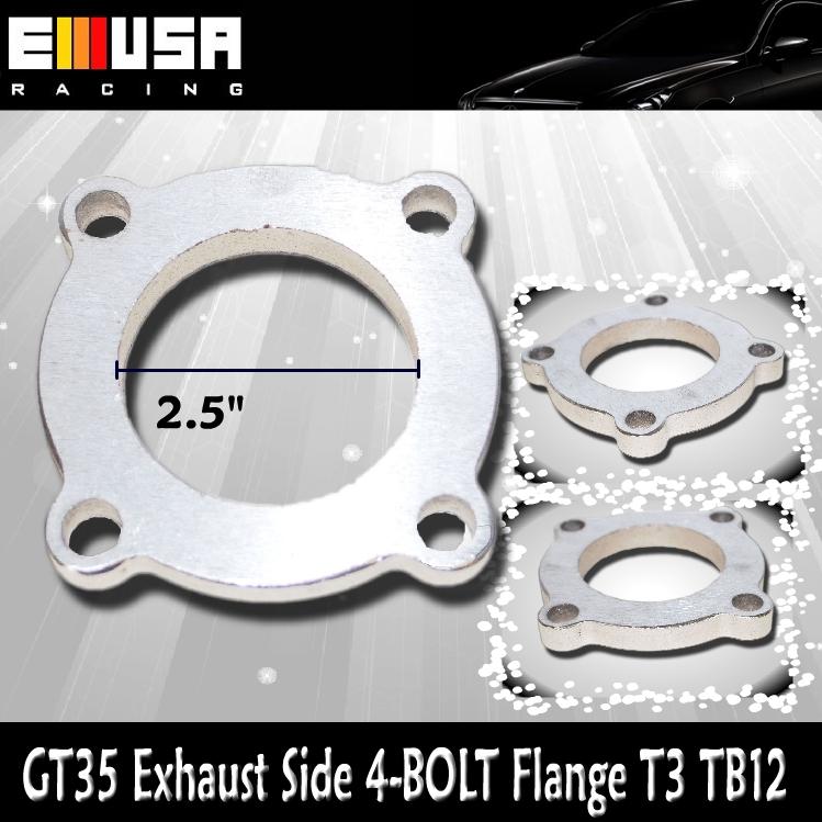 Gt35 exhaust side 4-bolt flange t3 tb12 wow new 2