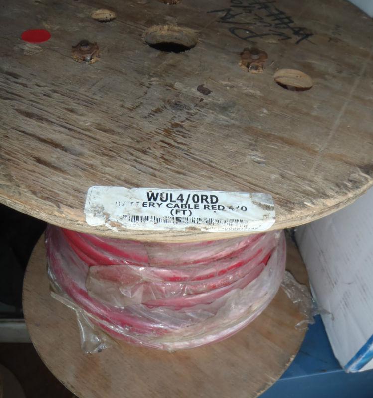 1 awg gauge red battery marine cable, 25' sections