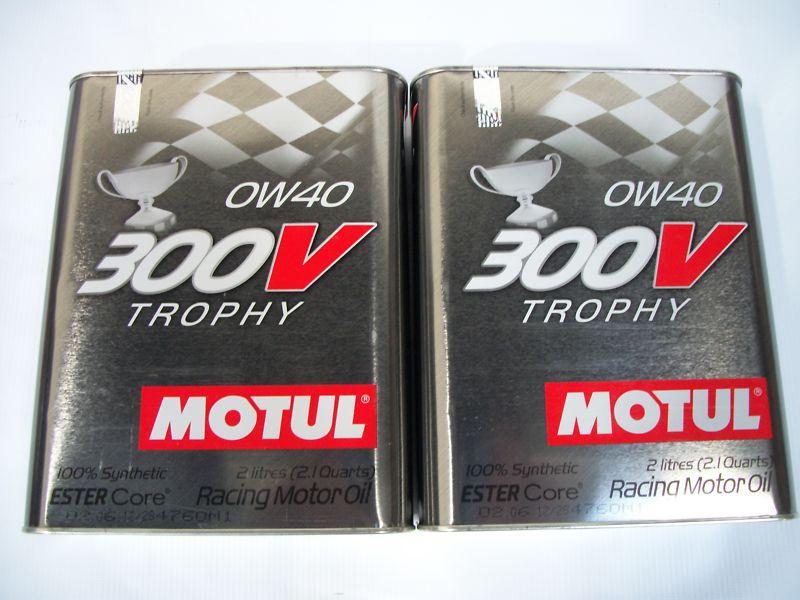 Uc090 103127 motul 300v 0w-40 trophy engine oil 2pk. (4 liters) (nf)