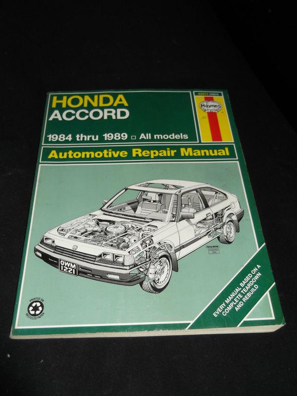 Haynes honda accord 1984-1989