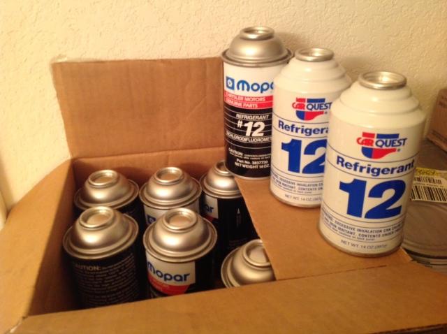 Case 12 cans r12 refrigerant 14 ounce cans