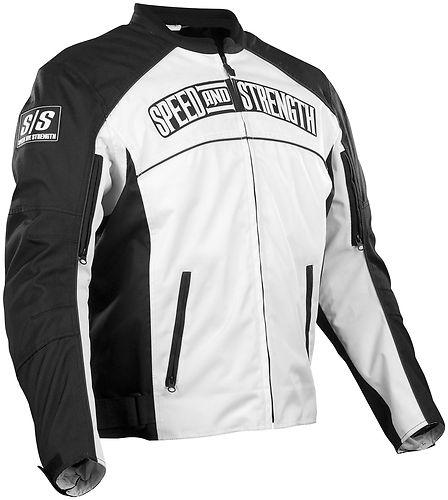 Speed and strength seven sins textile motorcycle jacket white size x-large