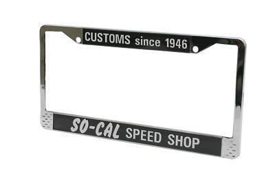 So cal customs black license plate frame rat hot rod street vtg style auto truck