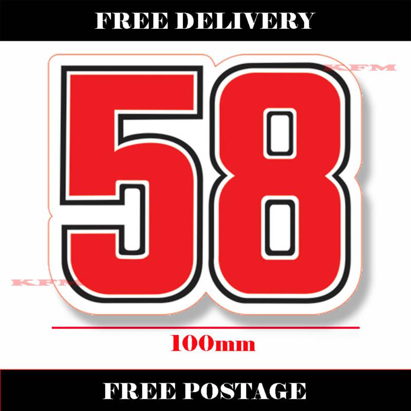 Moto gp marco simoncelli 58 aufkleber adesivo autocollant sticker ~free~