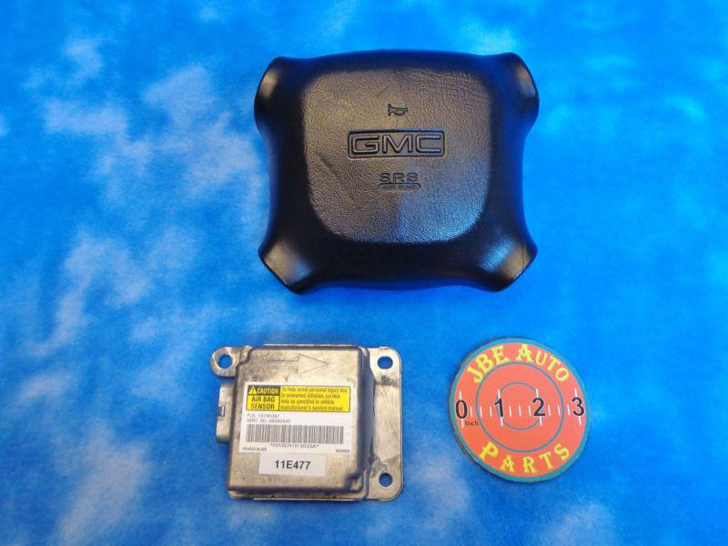 00-01 gmc 2500 airbag set driver airbags & control module oem used 58b