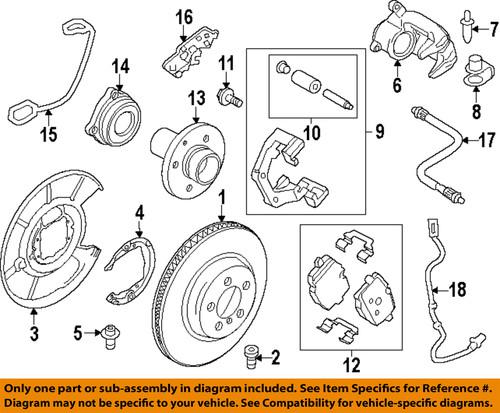 Bmw oem 34216775273 brake-support ring