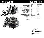 Centric parts 402.67001 front hub assembly