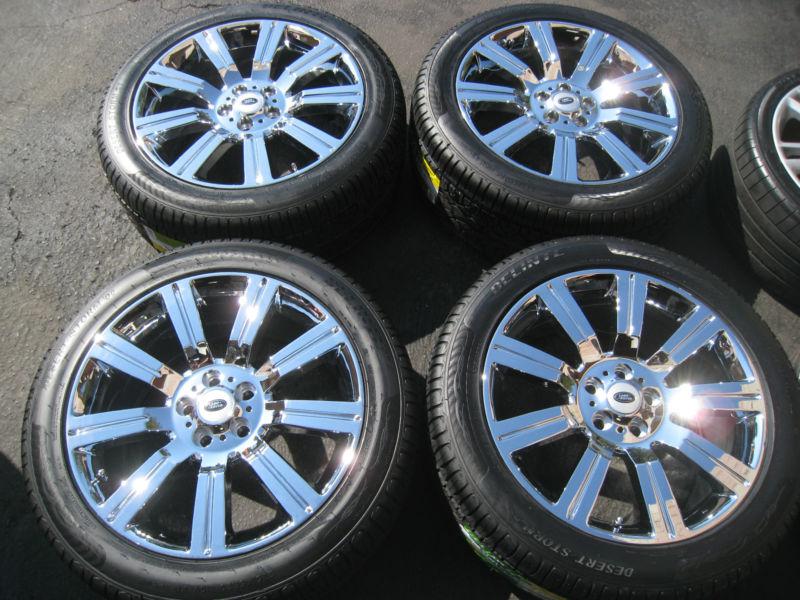 22" range rover hse sport stormer chrome wheels tires supercharged 18 19 20 22