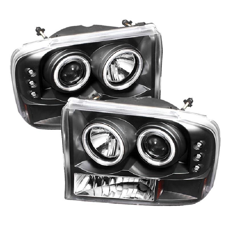 Tln ford excursion 00-05 ccfl projector headlights black free super white bulb