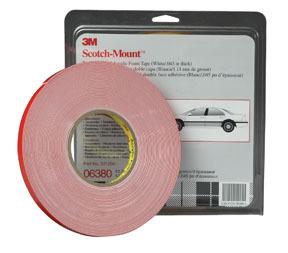 3m #6382 automotive acrylic plus attachment tape 06382, black, 1/2 x 20 yds,45ml