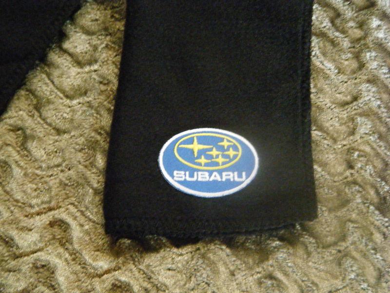 Subaru    black fleece scarves scarfs scarf  9" x 60" (inches)  auto car  winter