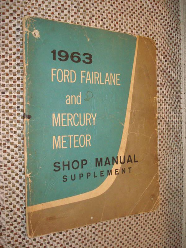 1963 ford fairlane shop manual original service book sp