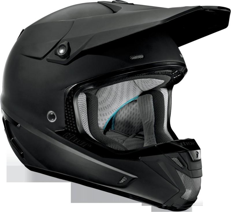 Mens thor verge flat black motorcycle mx dirtbike dirt bike motocross helmet 