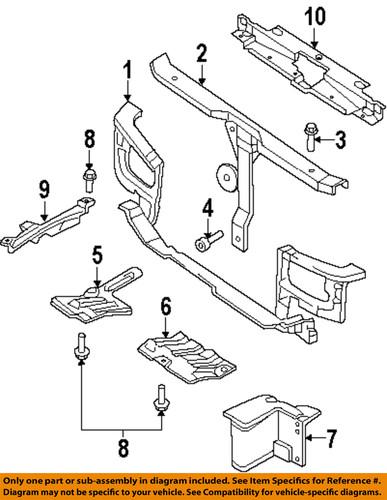 Hyundai oem 641302d001 radiator support-upper tie bar