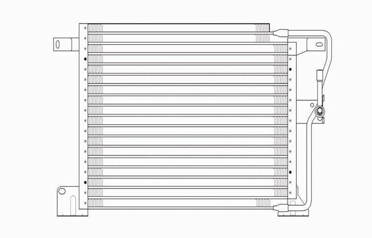 Replacement condenser serpentine 93-98 jeep grand cherokee 4.0l 5.2l v8 55115864