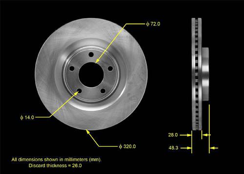 Bendix prt5702 front brake rotor/disc-disc brake rotor