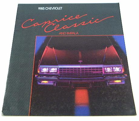 1985 85 chevrolet chevy caprice classic impala brochure