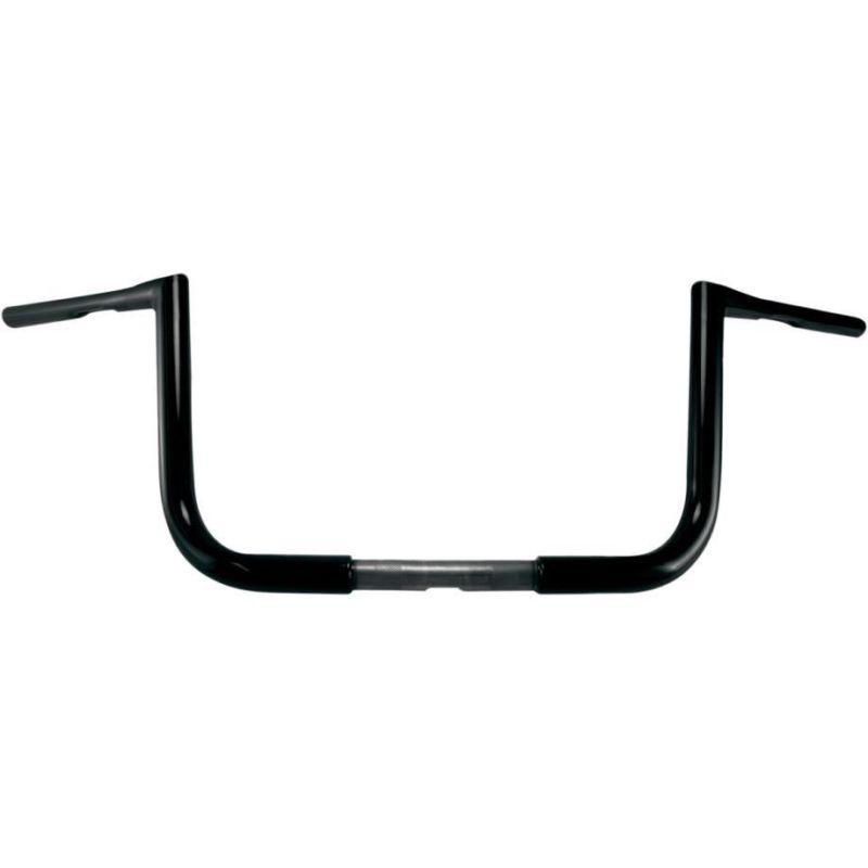 Todds cycle 1 1/4in. strip handlebars - 17in. rise - gloss black  0601-1537